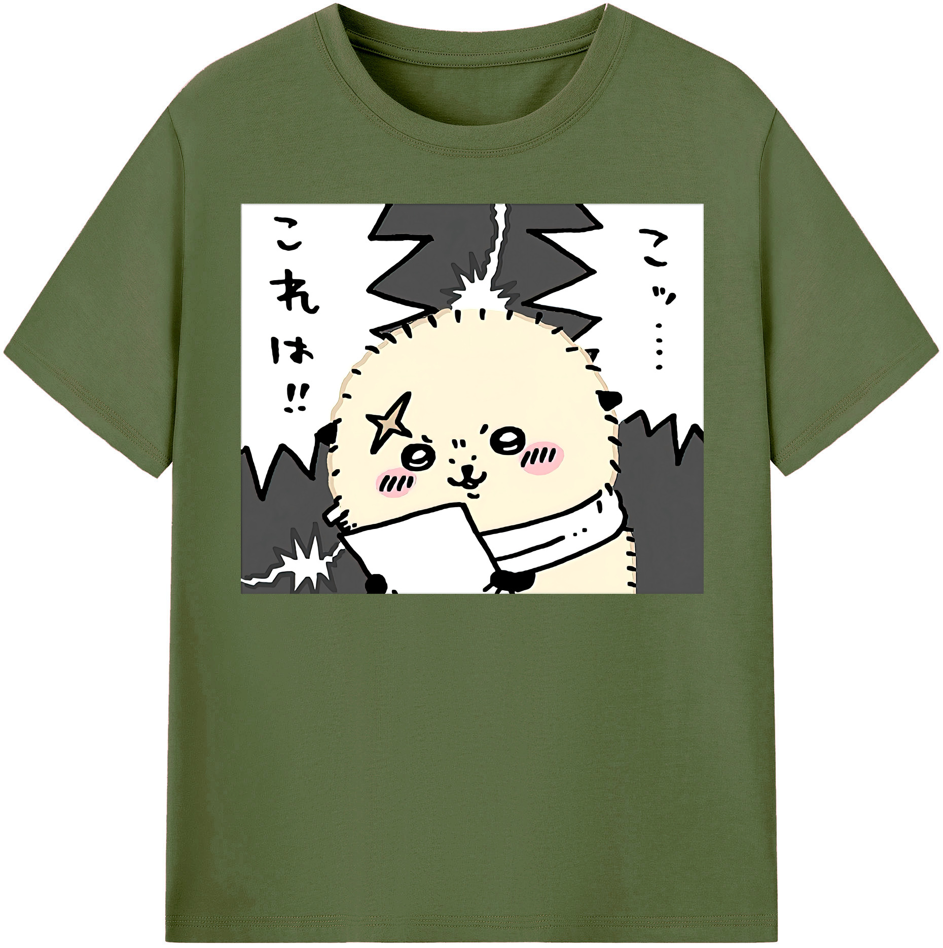 （画像用） ちいかわ ラッコ Chii-kawa Sea otter 綿100％半袖Tシャツ（フロントプリント）